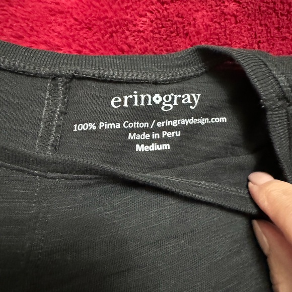 Erin Grey 100 Pima cotton wide band shirt - Picture 2 of 5